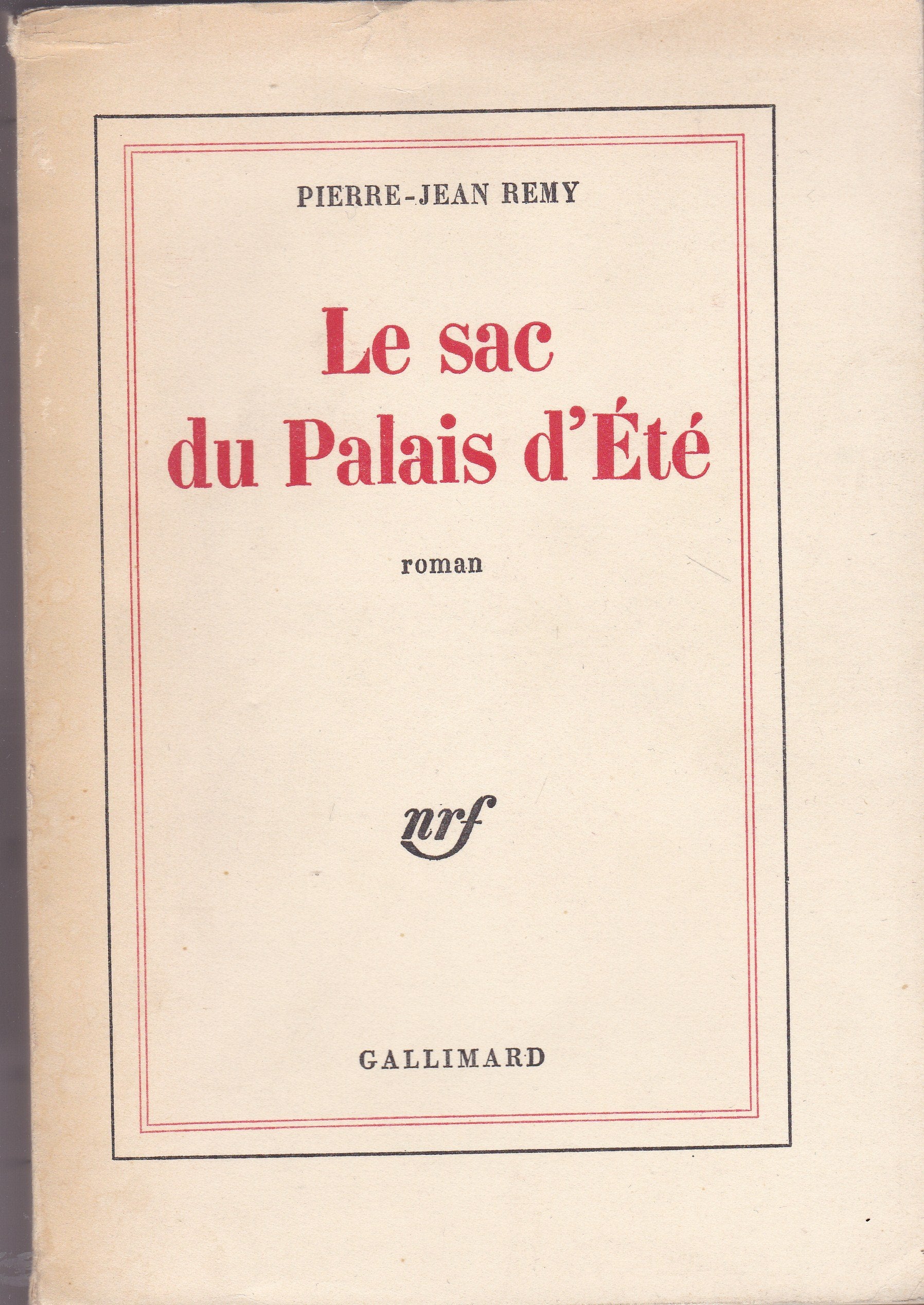 Le Sac du palais d'été 9782070280278