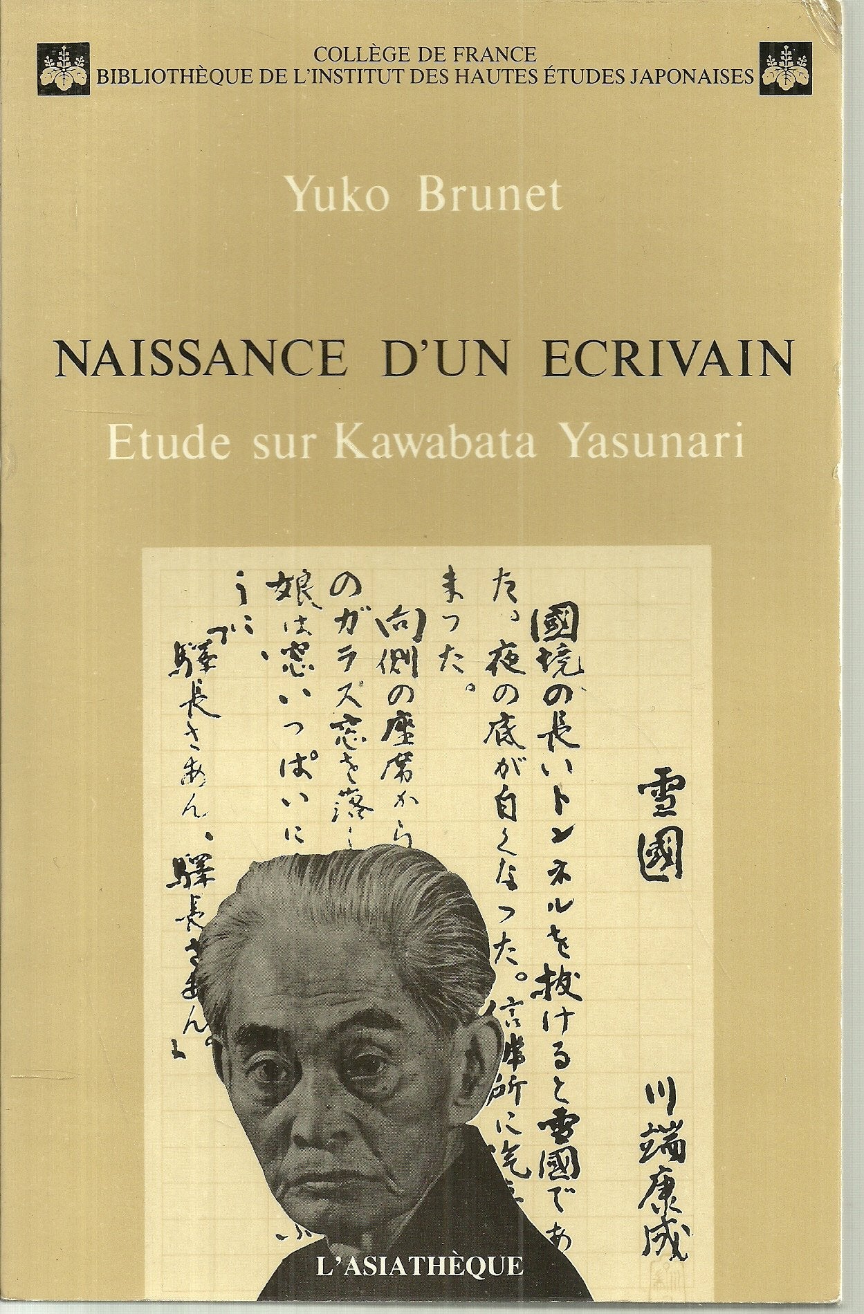 Naissance d'un écrivain : Etude sur Kawabata Yasunari