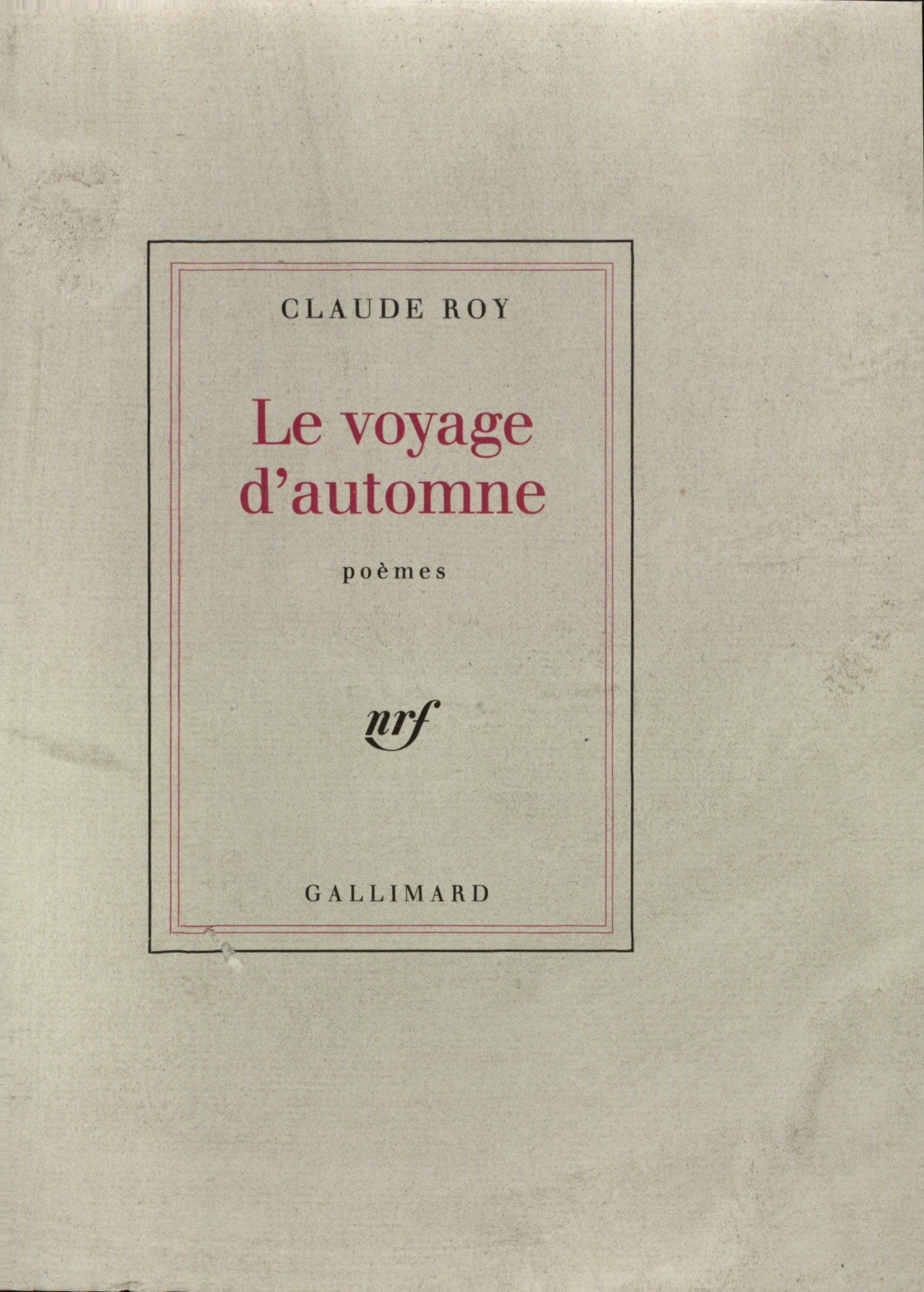 Le voyage d'automne 9782070708741