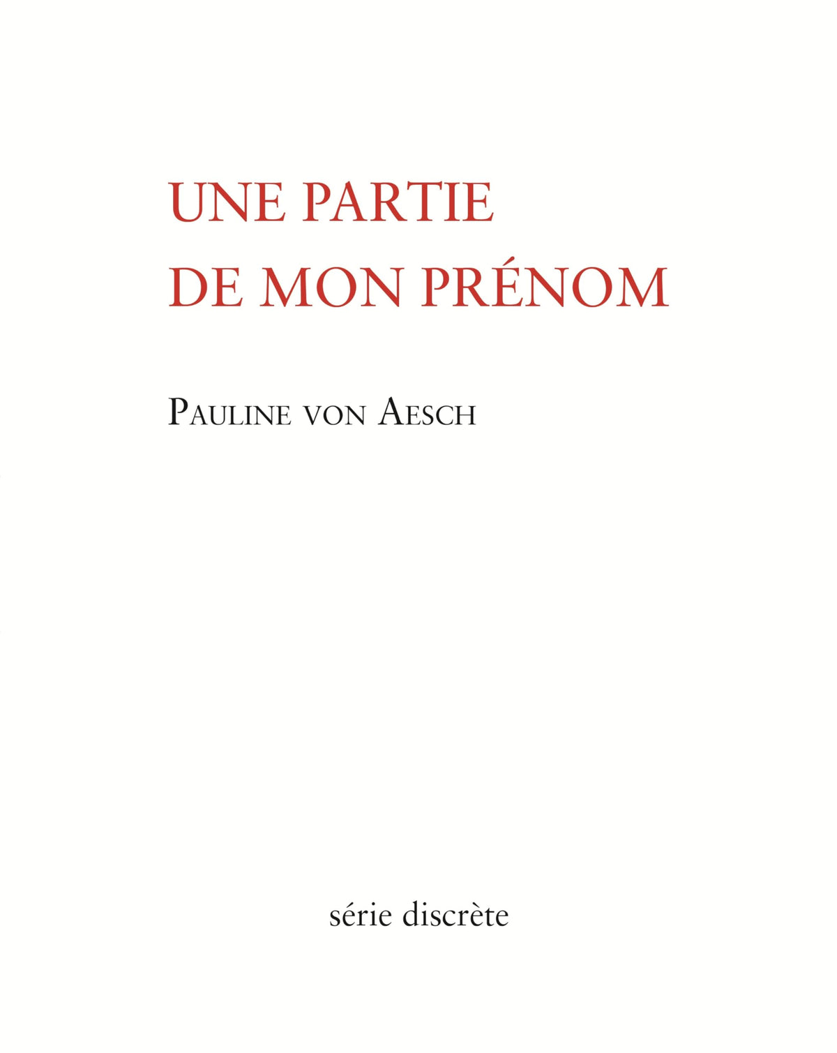 Une partie de mon prénom 9782957694297