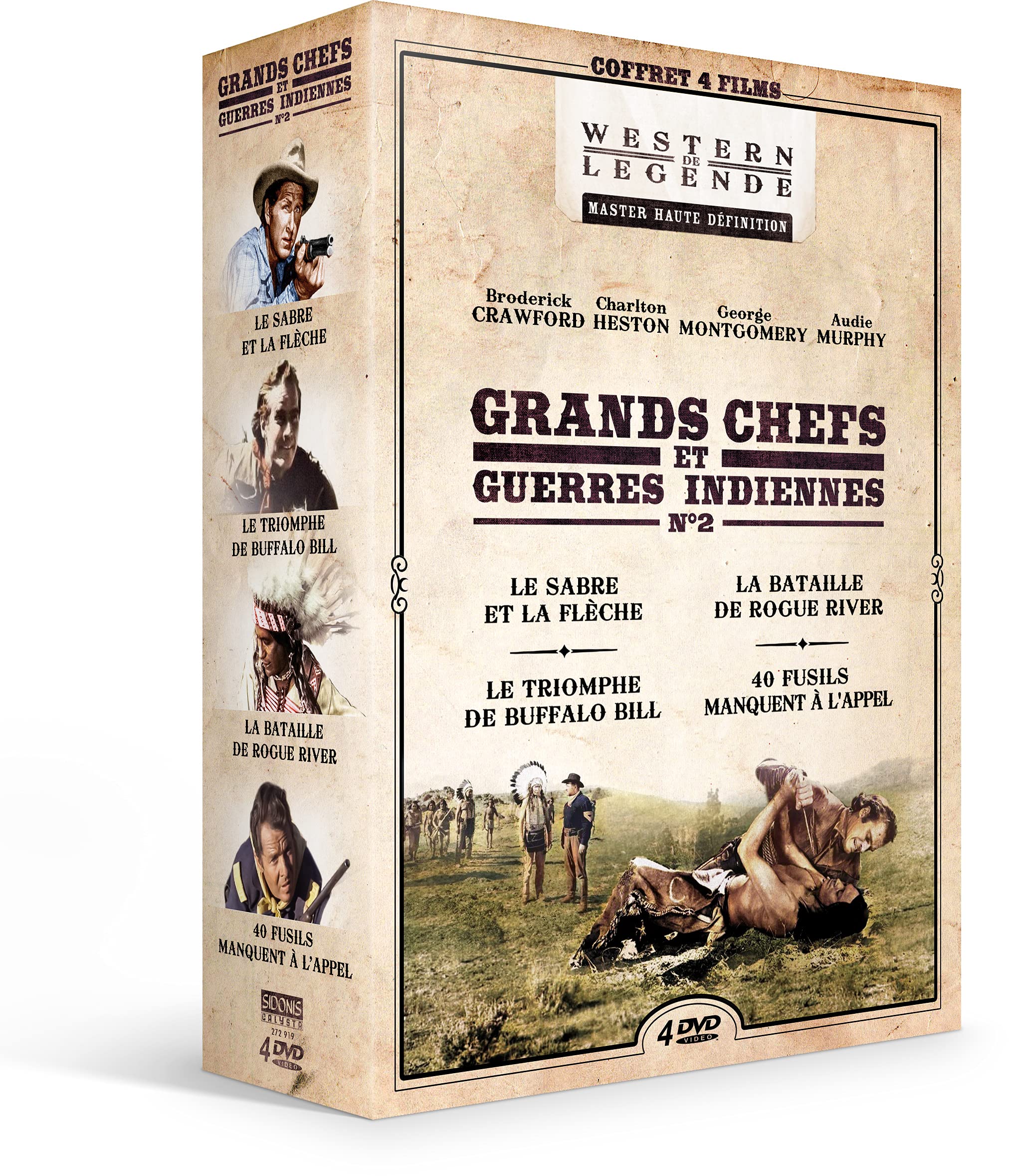 Grands Chefs et Guerres Indiennes-Coffret : Le Sabre et la flèche + Le Triomphe de Buffalo Bill + La Bataille de Rogue River + 40 fusils manquent à l'appel 3512392729195