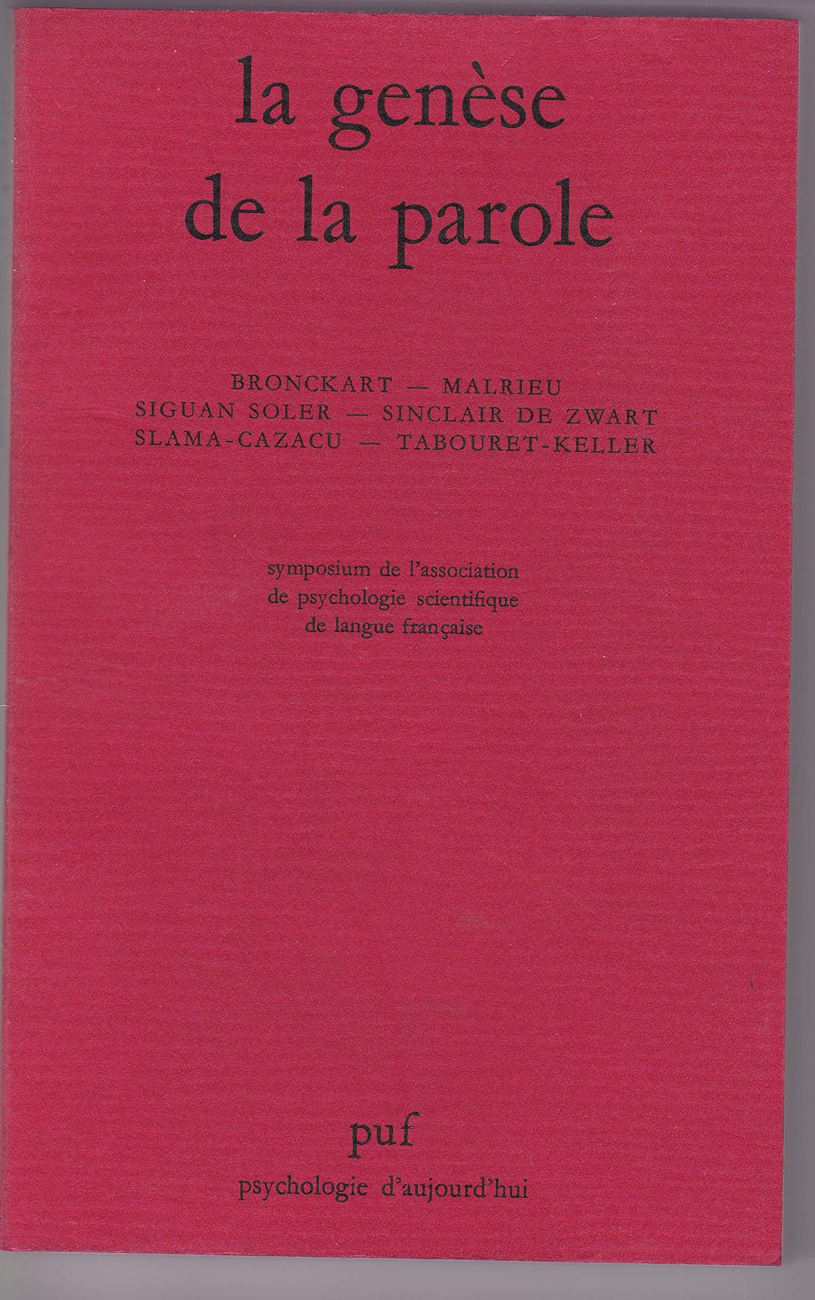 Genese de la parole (la) symp 75 9782130351122