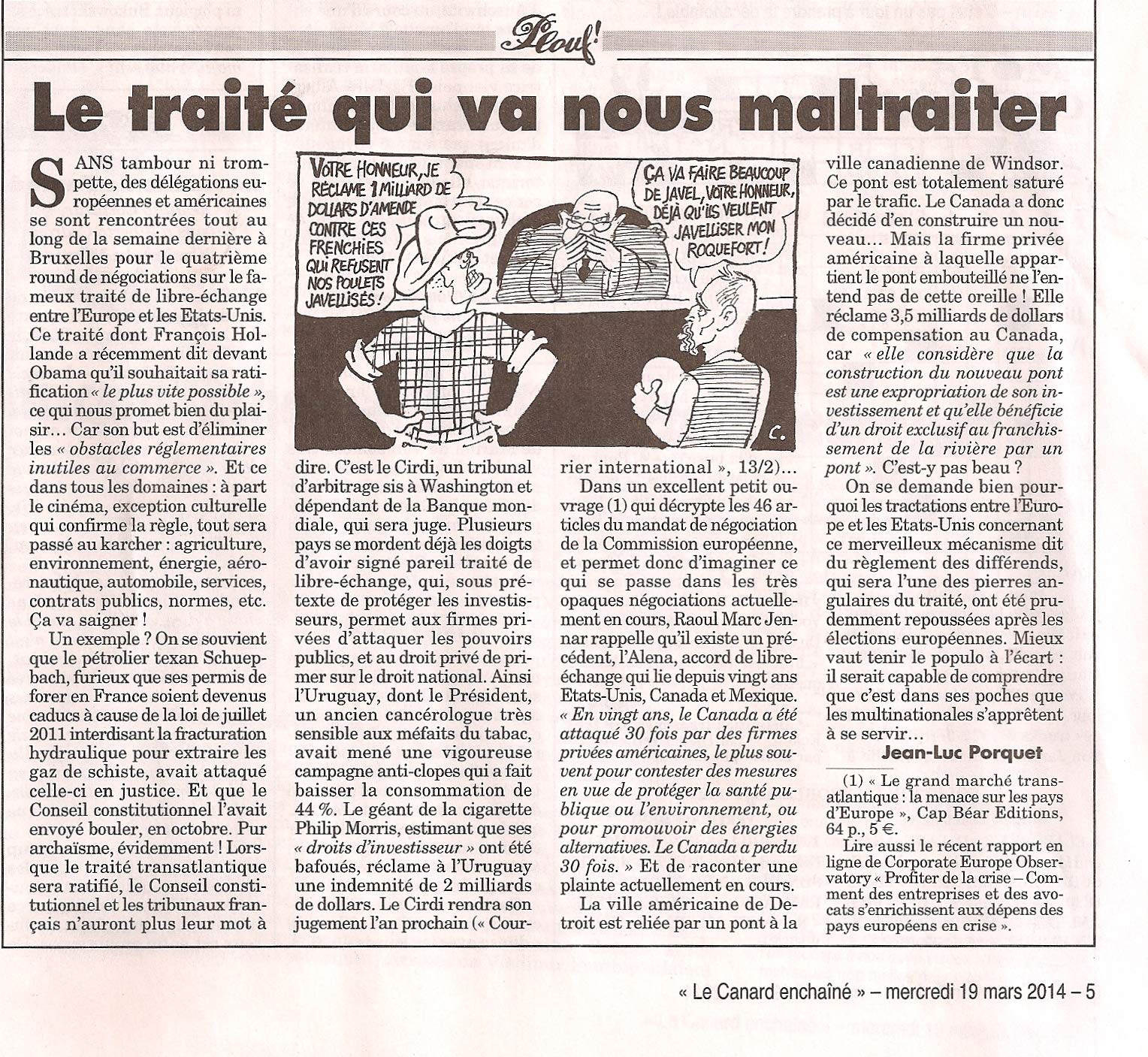 Le grand marché transatlantique: La menace sur les peuples d'Europe 9782350661285