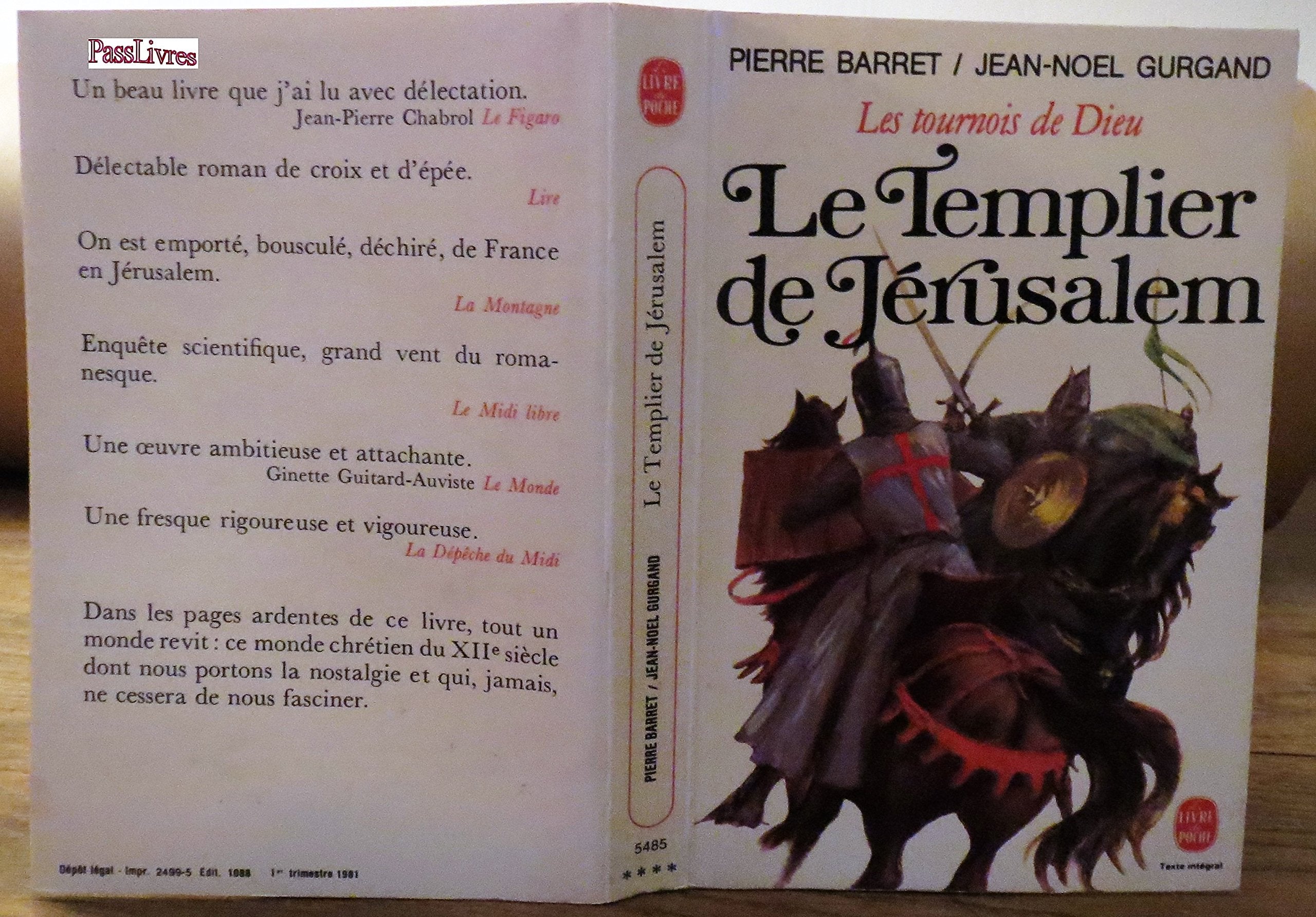 Le templier de Jérusalem (Les tournois de Dieu Tome1) 9782253026556