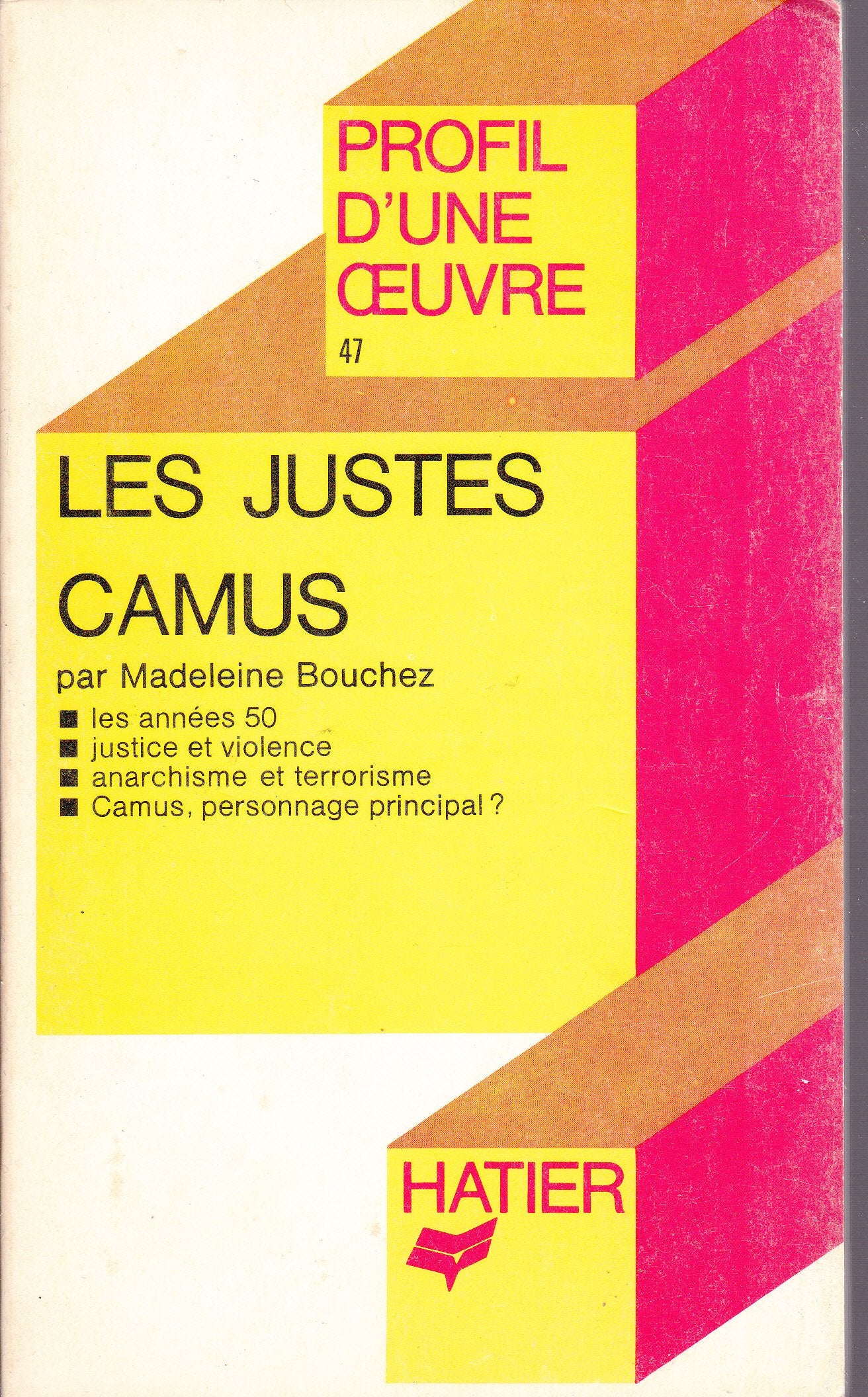 Profil d'une oeuvre : Les justes, de Camus 9782218023699