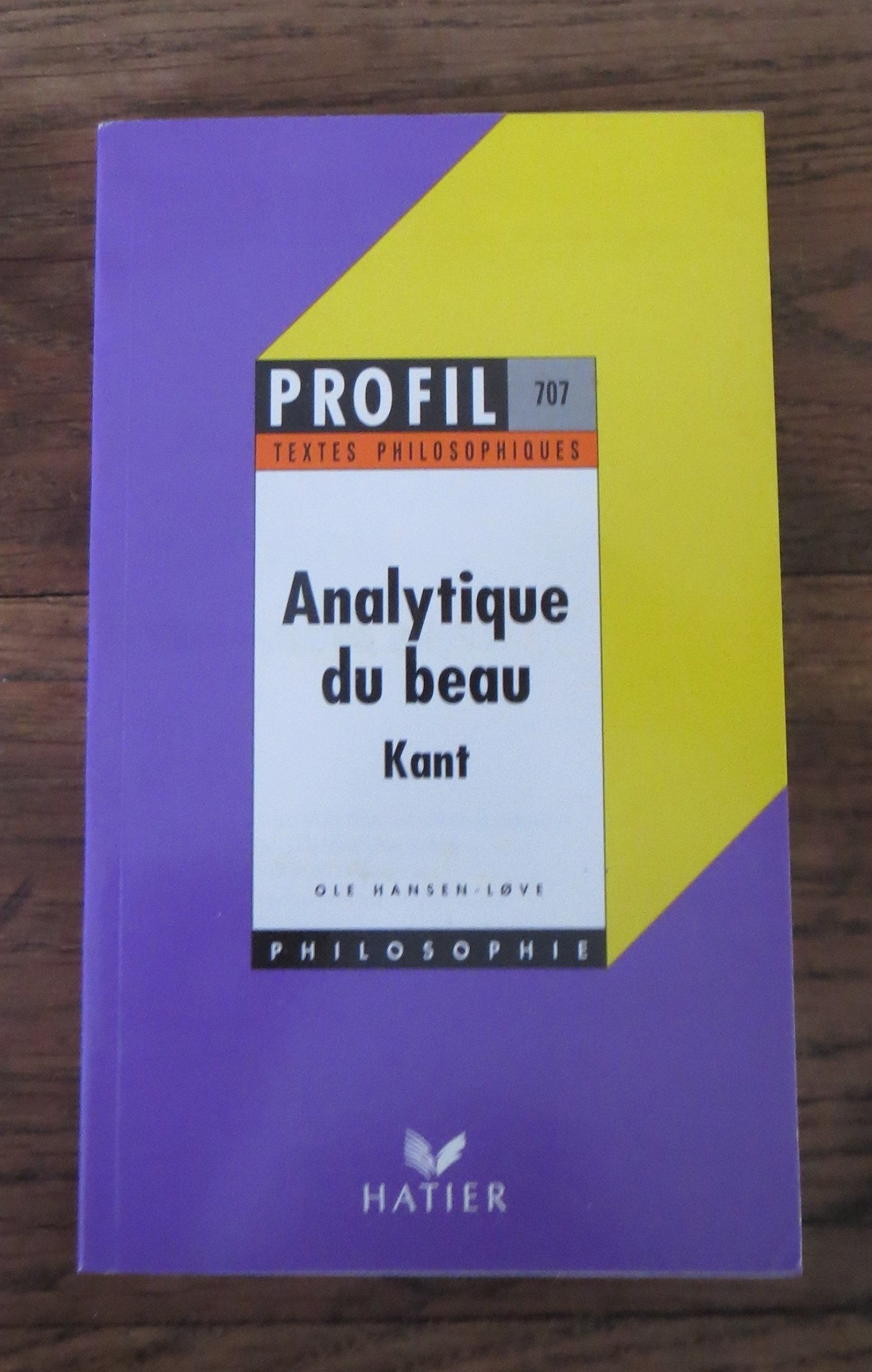 Analytique du beau, textes philosophiques 9782218054549