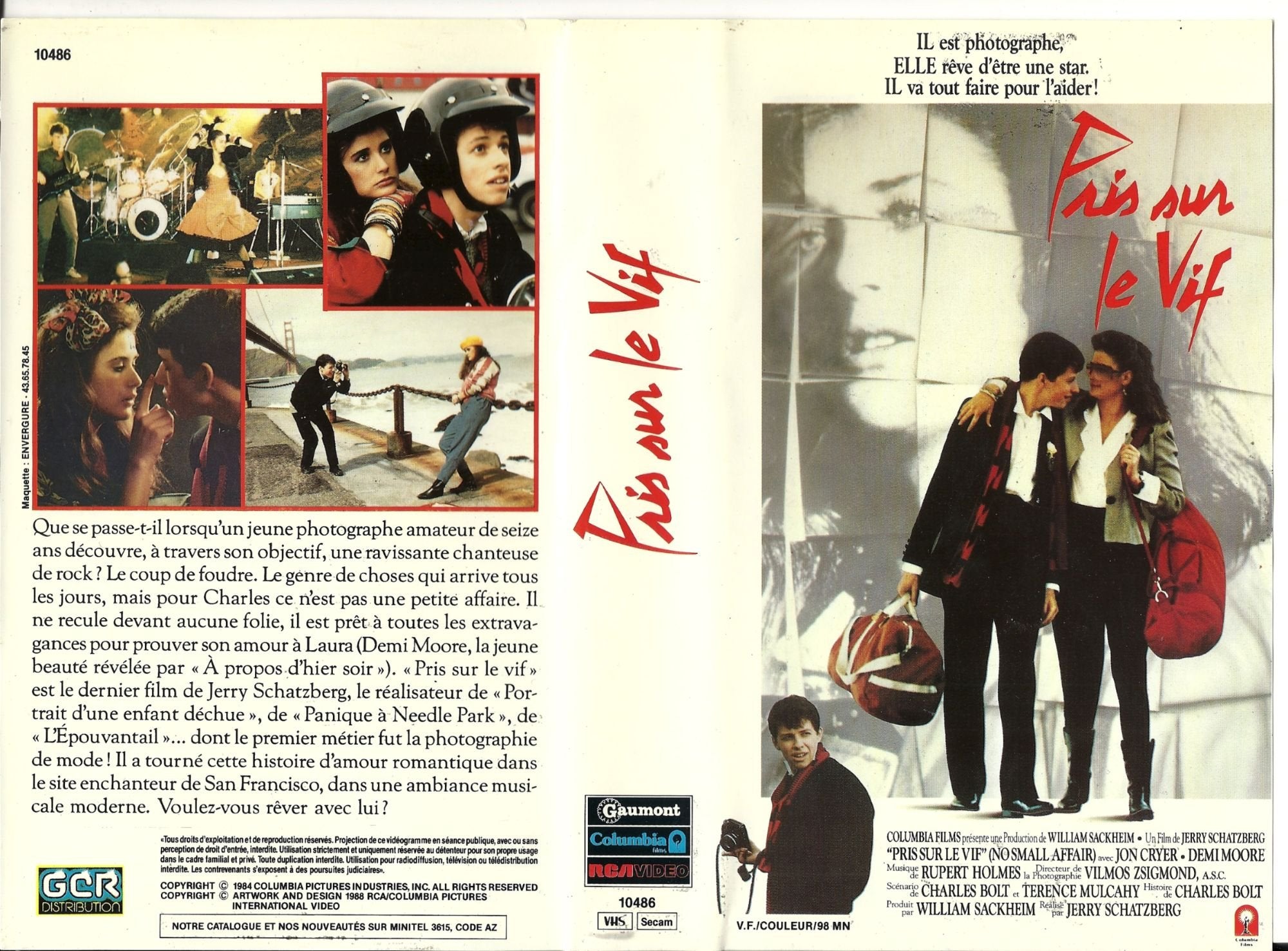 Pris sur le vif un film de jerry schatzberg avec jon cryer, demi moore 5414474401532