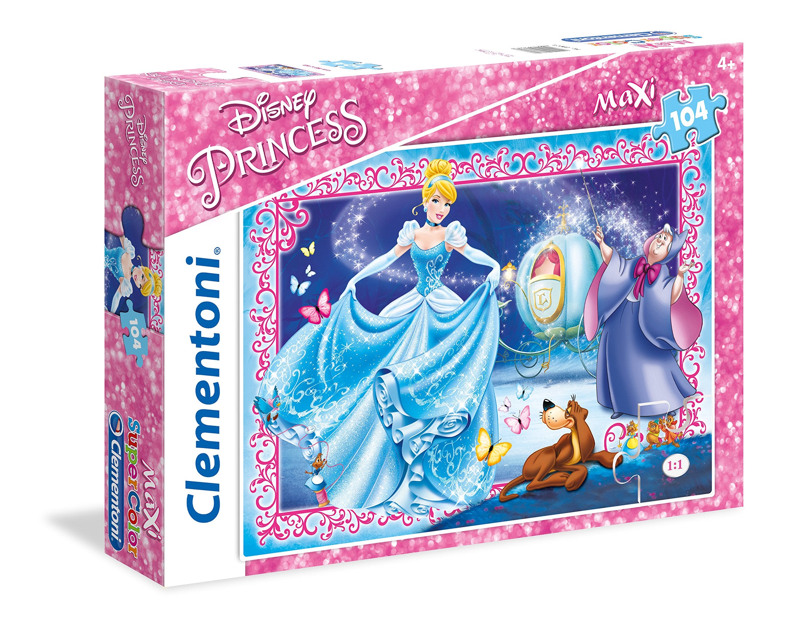 Clementoni - 23671 - Cenerentola - Supercolor Puzzle - 104 Maxi Pièces 8005125236718