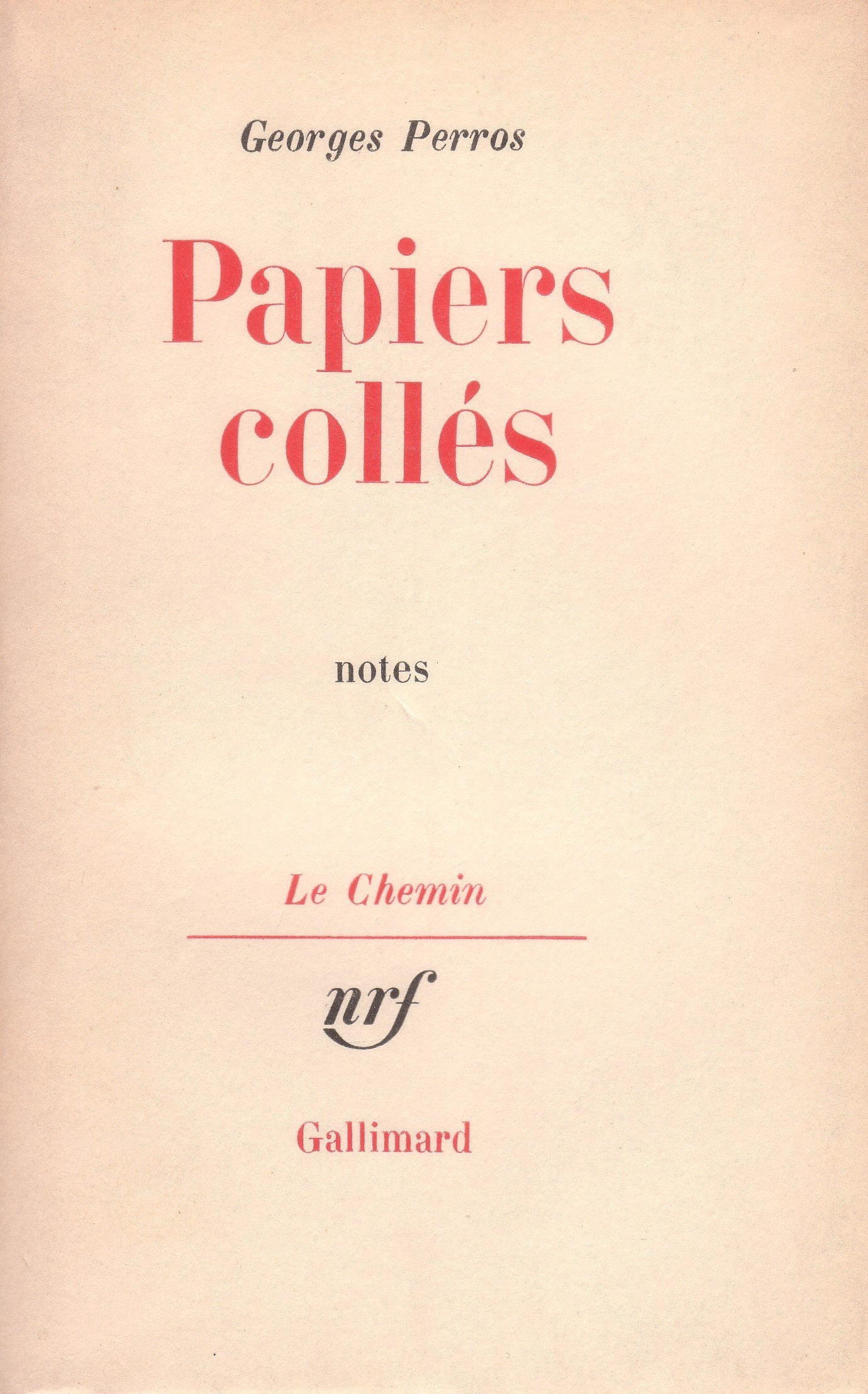 Papiers collés, notes 9782070250431