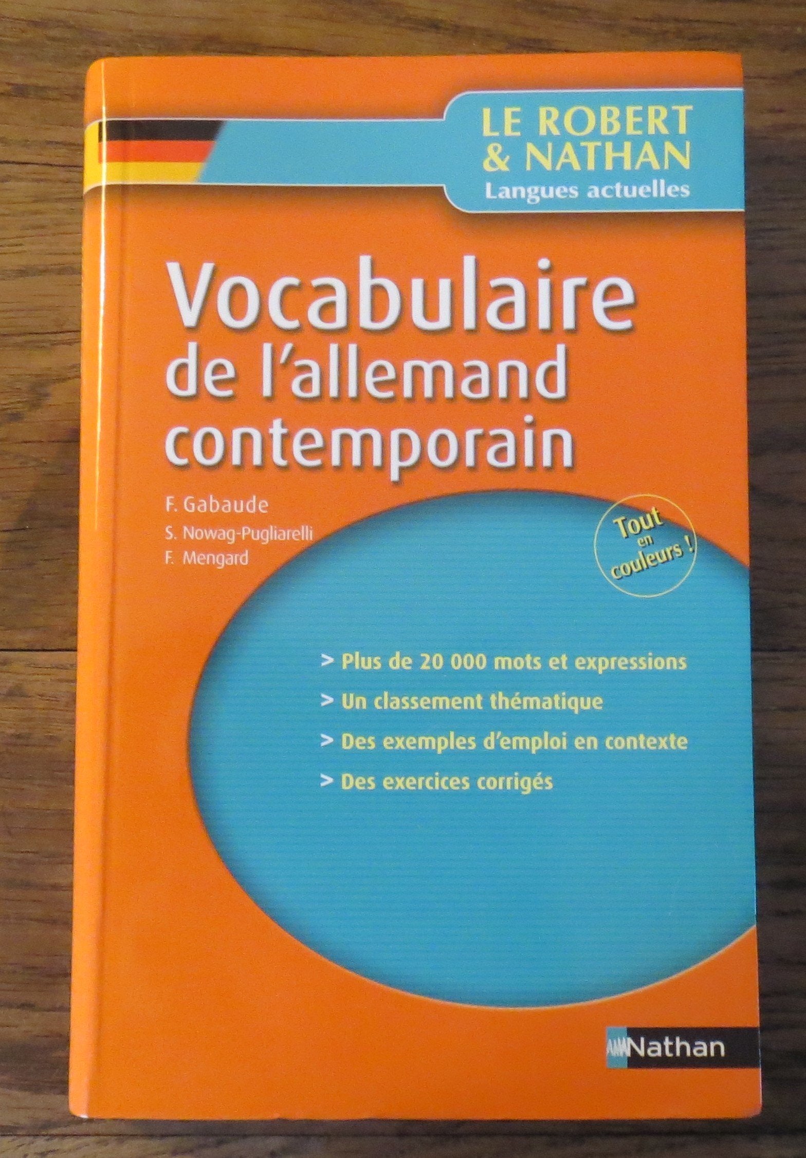 Vocabulaire de l'allemand contemporain 9782091853826
