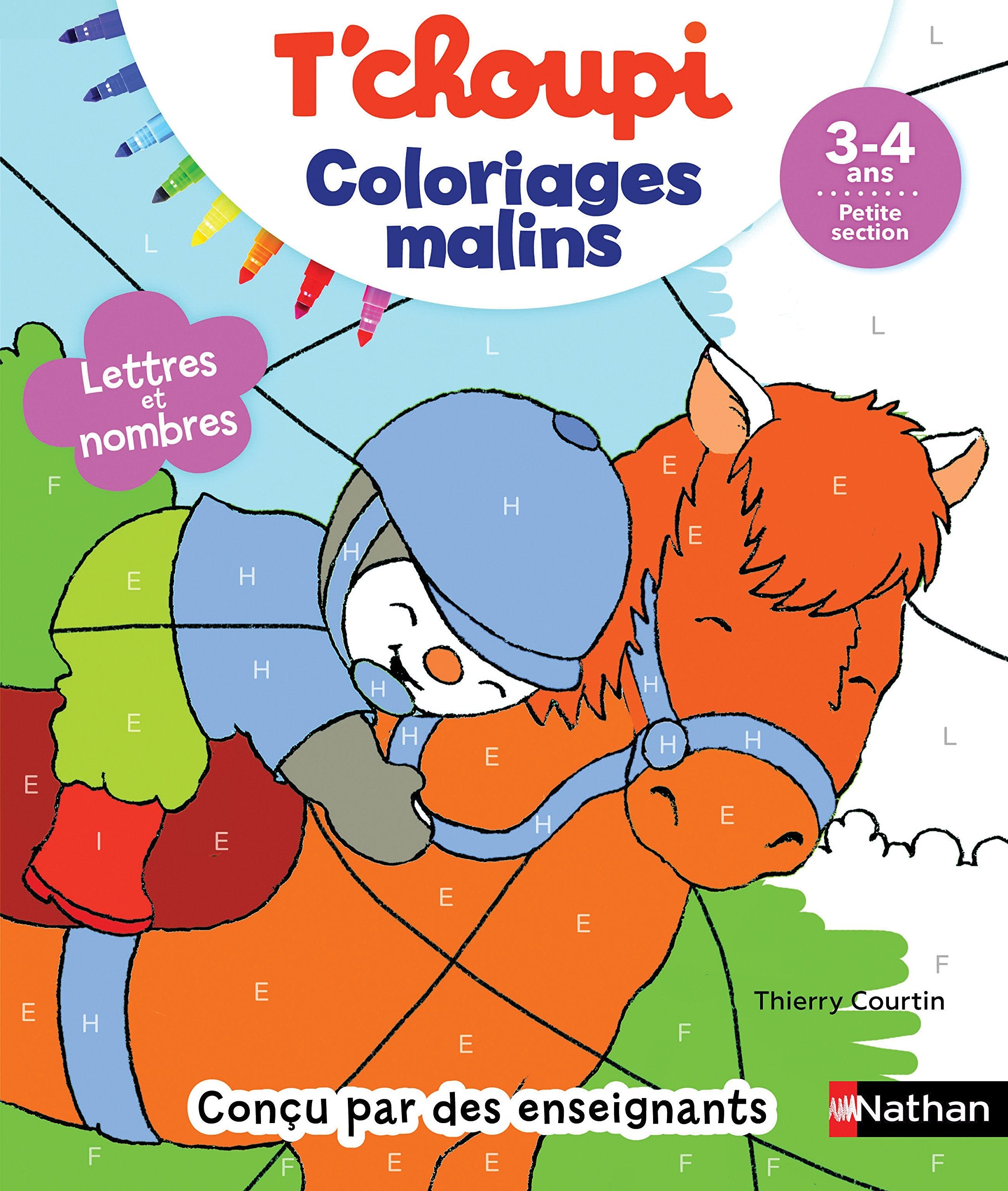 T'choupi Coloriages Malins - Lettres et nombres magiques - Maternelle Petite Section 3-4 ans 9782091932736