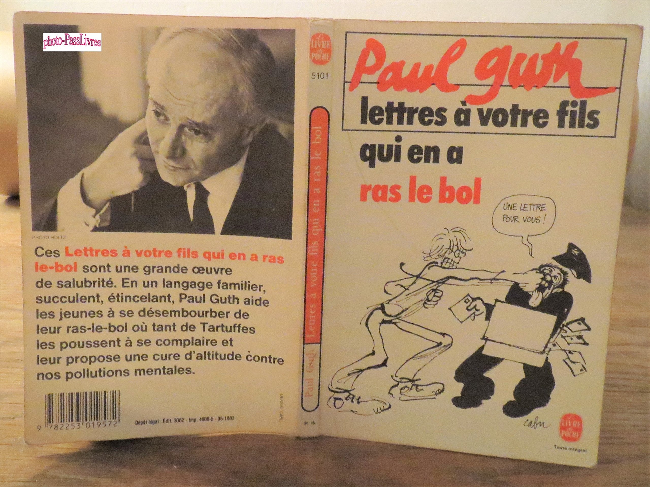 LETTRES A VOTRE FILS QUI EN A RAS LE BOL 9782253019572