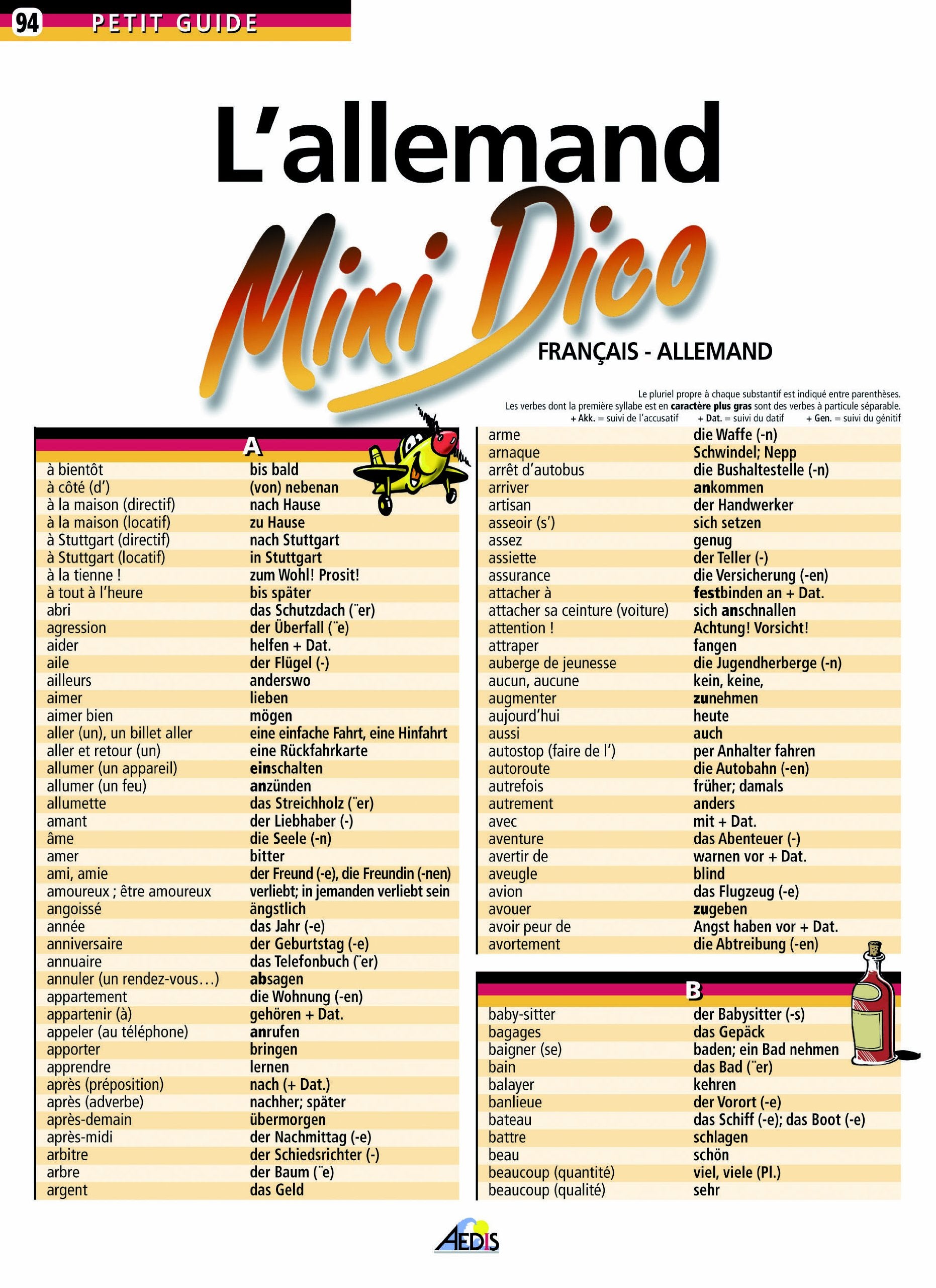 PG094 - L'allemand : Mini dico français-allemand 9782842591274