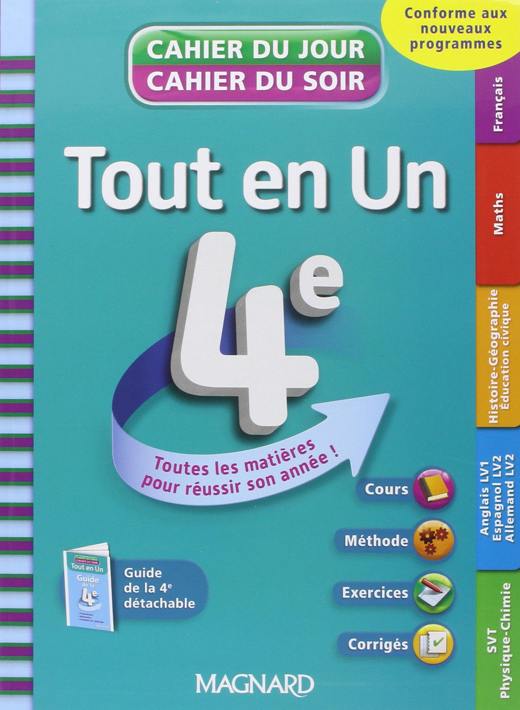 Tout en un 4e - Cahier du jour / Cahier du soir 9782210740204