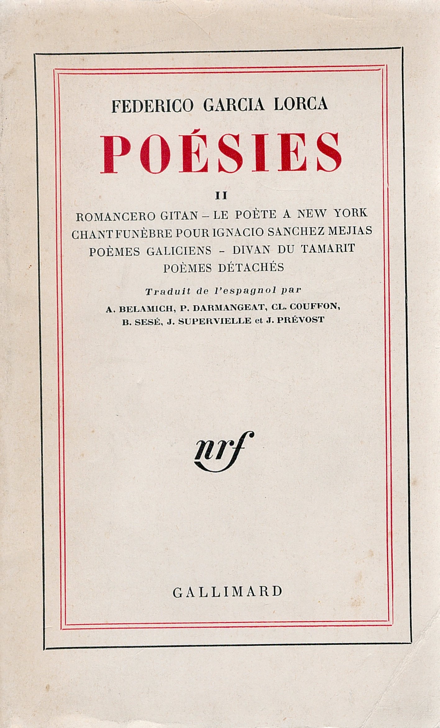 Poésies Garcia Lorca II