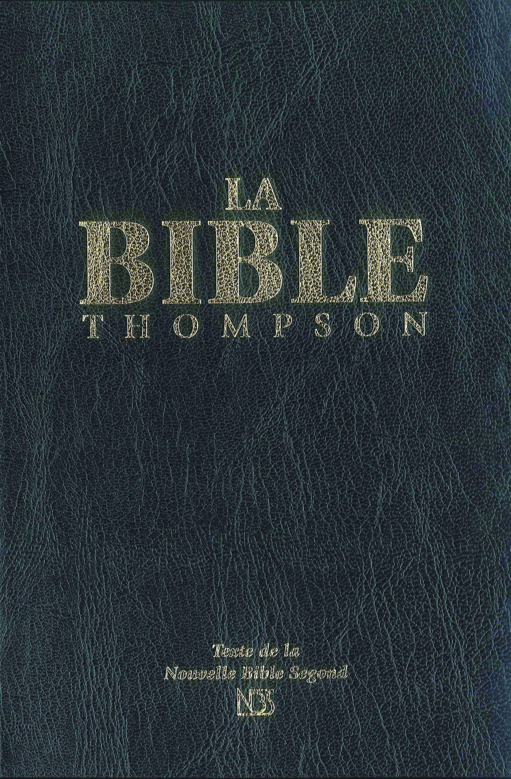 Bible Thompson NBS souple luxe vynil, noire 9782847001365