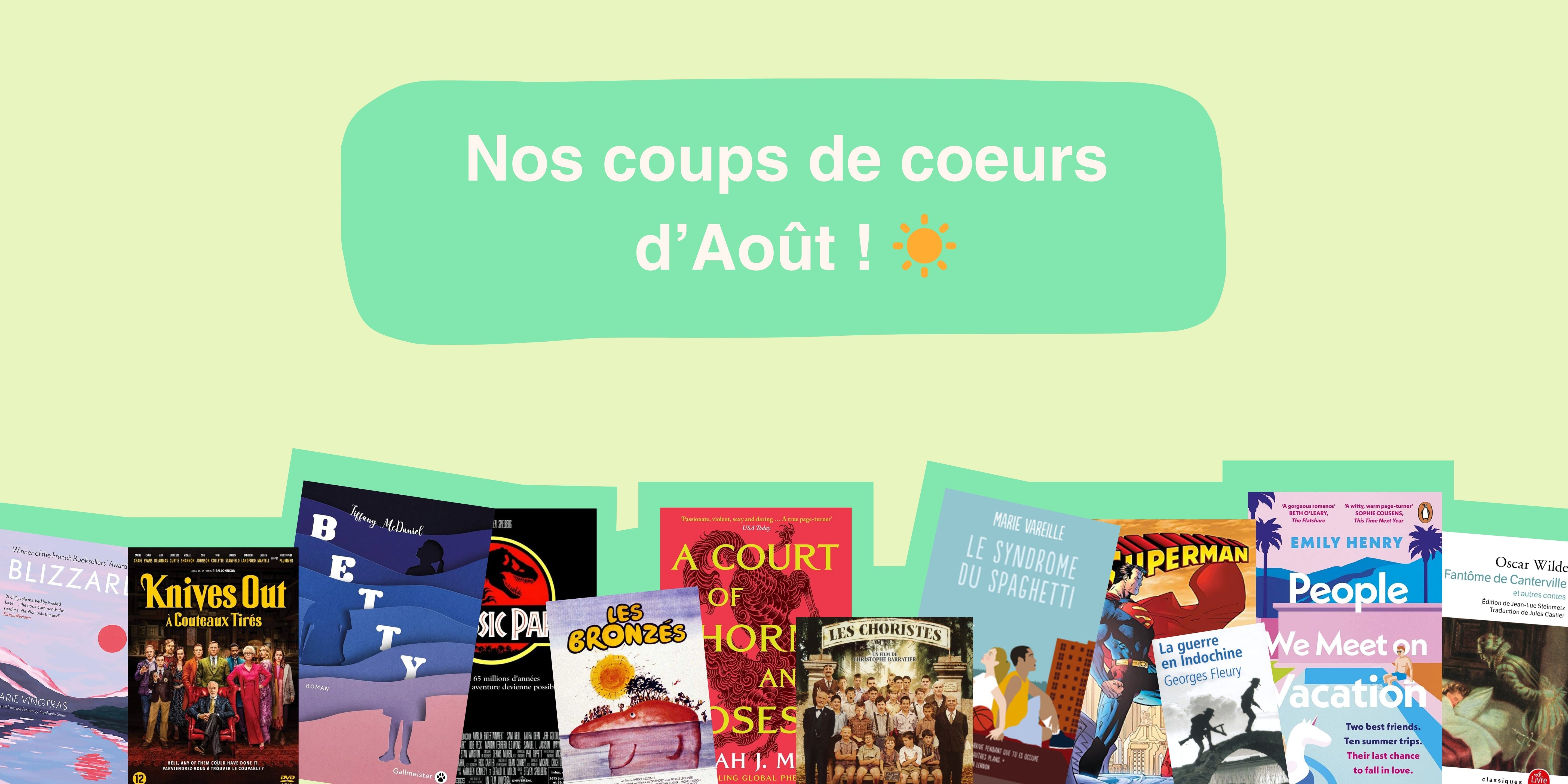 Les coups de coeur culturels de l'équipe - Août 2025