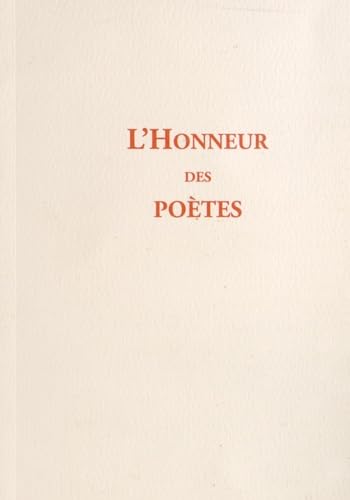 L'Honneur des poêtes 9782841099993