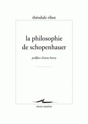 La philosophie de schopenhauer 9782350880280