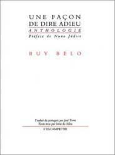 Une façon de dire adieu 9782909428178