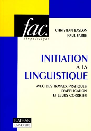 Initiation à la linguistique 9782091907659