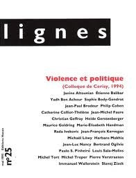 REVUE LIGNES N25 VIOLENCE ET POLITIQUE 9782850254055