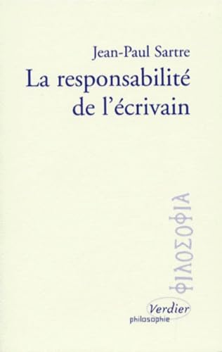 La Responsabilité de l'écrivain 9782864322986