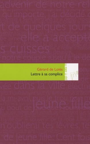 Lettre à sa complice 9782916159386
