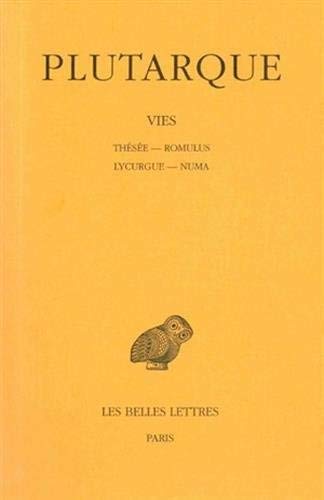 Les Vies parallèles, tome 1 : Thésée-Romulus ; Lycurgue-Numa de Plutarque (1964) Broché 