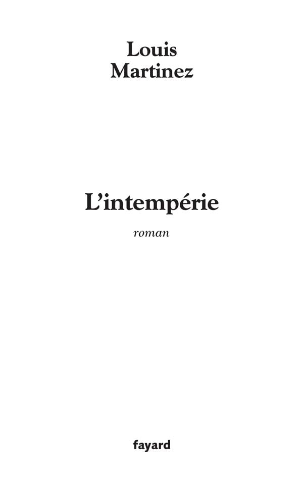 L'Intempérie 9782213628042
