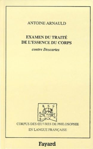 Examen du traité de l'essence du corps 9782213603797