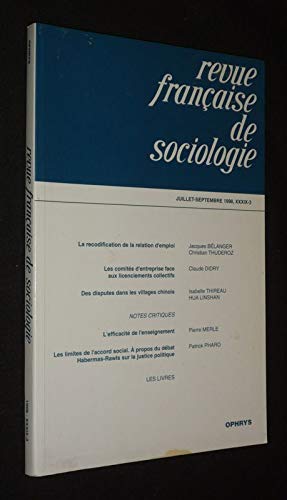 Revue Française de sociologie 39-3 juillet-septembre 1998 9782708008830