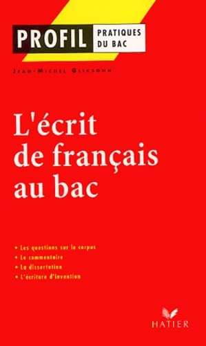 L'écrit de français au bac 9782218739408