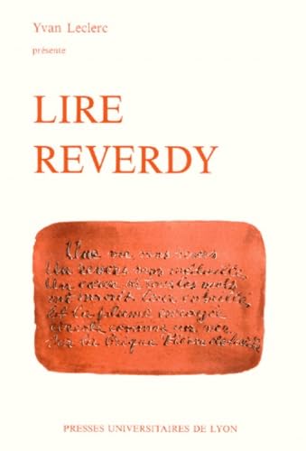 Lire Reverdy 9782729703622