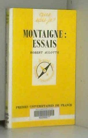 Montaigne : « Essais » 9782130452843