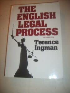 The English Legal Process 9781854313317