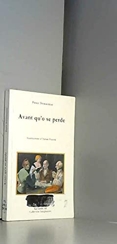 Avant qu'o se perde 9782907967914