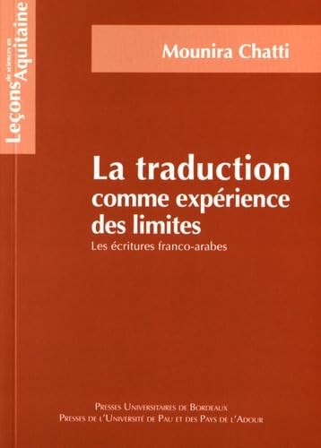 La traduction comme experience des limites 9791030000504