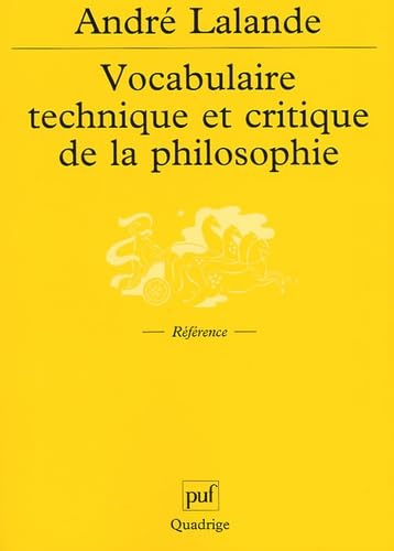 Vocabulaire technique et critique de la philosophie 9782130530930