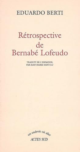 Retrospective de bernabe lofeudo 9782742764600