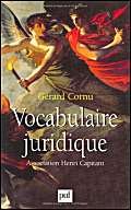 Vocabulaire juridique 9782130506003