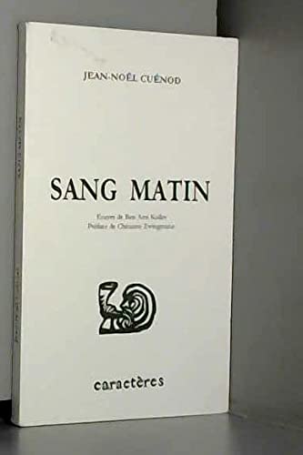 Sang matin 9782854462982