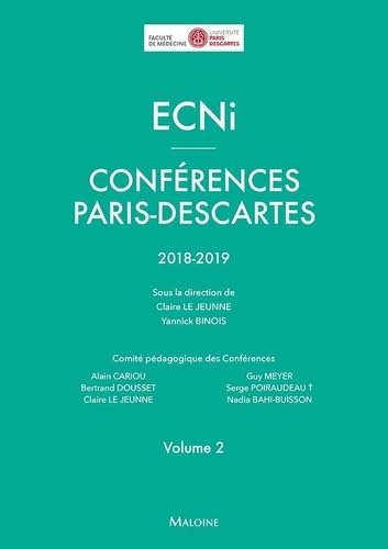 ECNI conferences paris-descartes volume 2 2018-2019 9782224036010