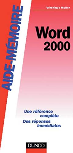 Aide-mémoire : Word 2000 9782100046201
