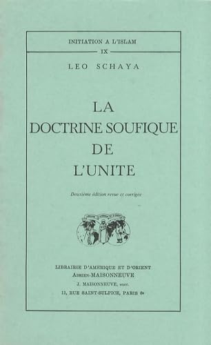 La doctrine soufique de l'Unité 9782720010033