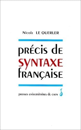 Précis de syntaxe française 9782905461988