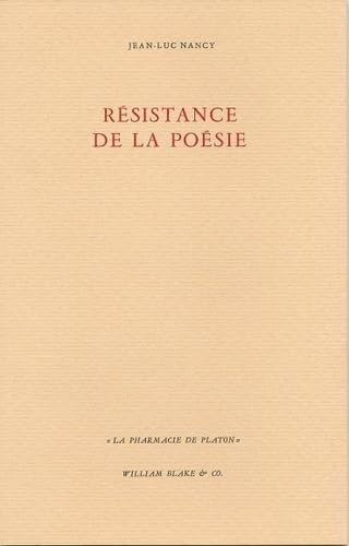 Résistance de la poésie 9782841030651