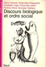 Discours biologique et Ordre social 9782020045872