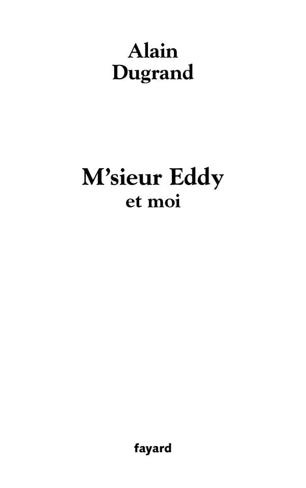 M'sieur Eddy 9782213618890