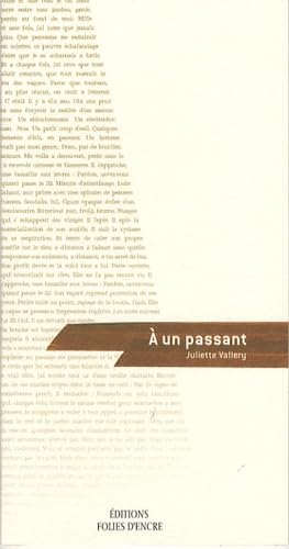 A un passant 9782907337441